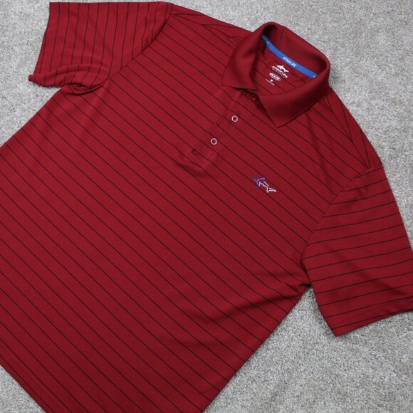 Greg Norman Polo Shirt Mens Medium Red Attack Life Playdry S/S Golf Pullover - Picture 3 of 10